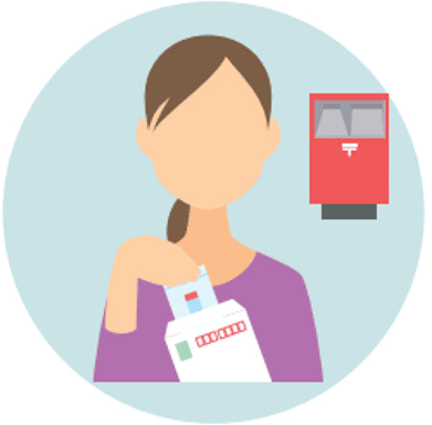 自宅にて採便・郵送